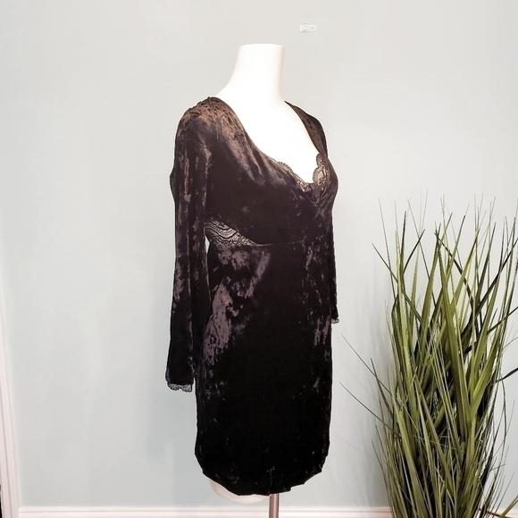 FREE People Faux Wrap Velvet Mini Dress - Picture 6 of 9